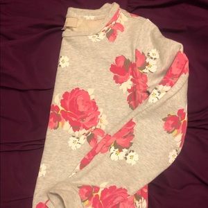 Loft - floral crew neck sweatshirt